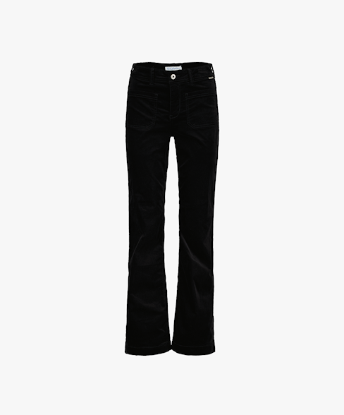 Colette velvet high rise, frontpocket