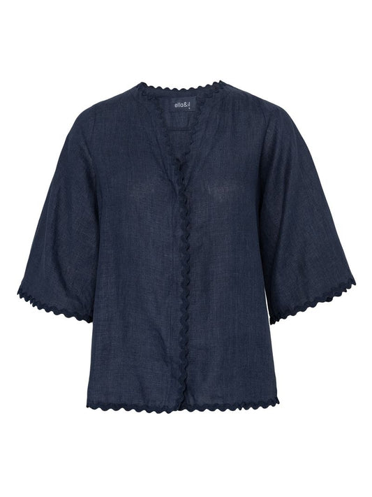 Celia wavy linen shirt