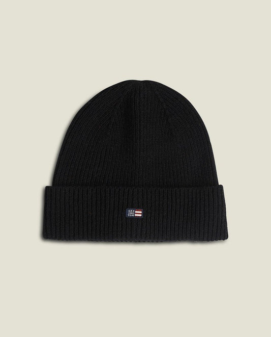 STOCKTON LAMBSWOOL BEANIE, BLACK