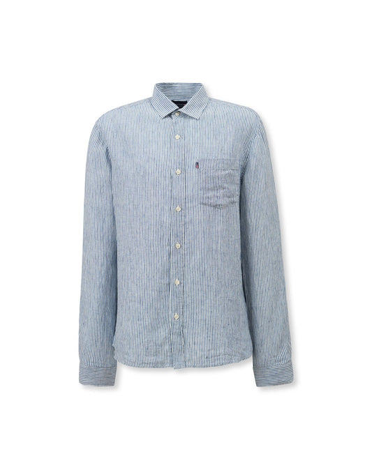 Ryan Linen Shirt blue/white