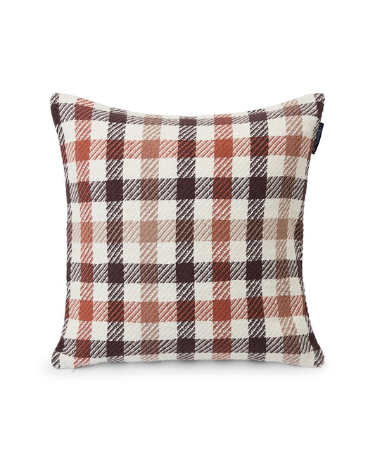 Checked Cotton Heavy Twill Pillow Cover