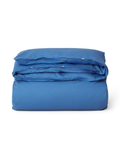Blue Washed Cotton Sateen Detail Duvet Cover 200x220