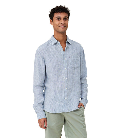 Ryan Linen Shirt blue/white