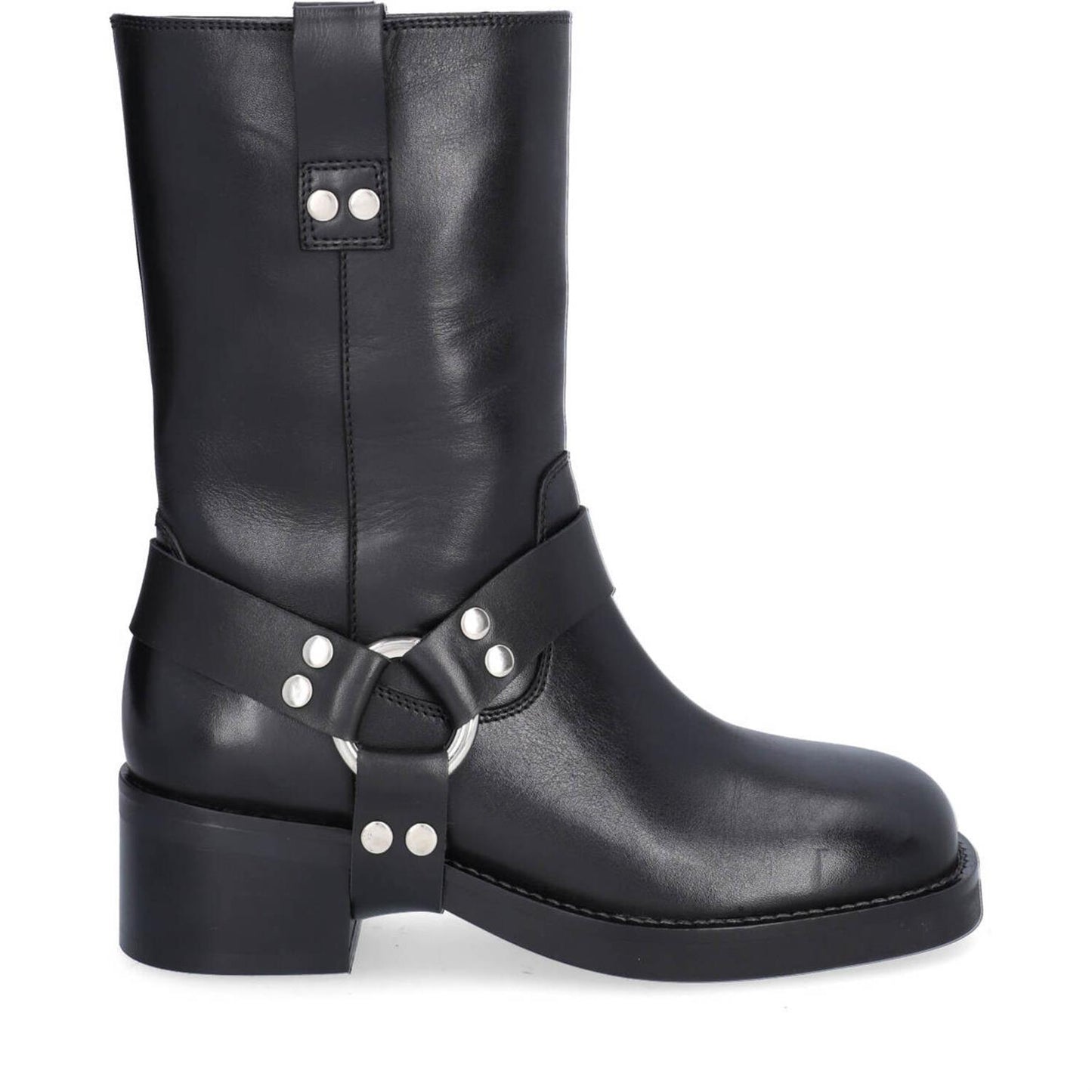 Biker  Boots Black Calf